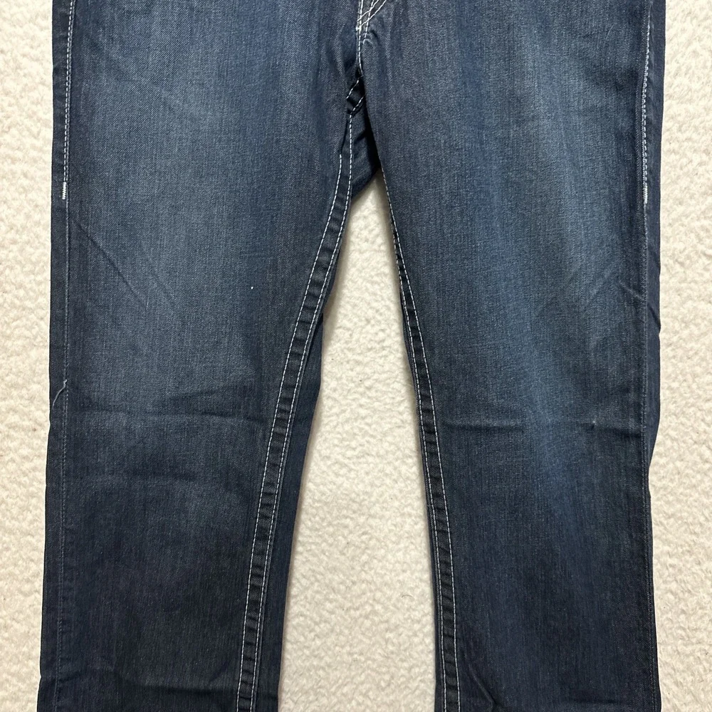 Vintage‎ True Religion Men's Bobby Blue Straight Jeans Size 34 Made In USA